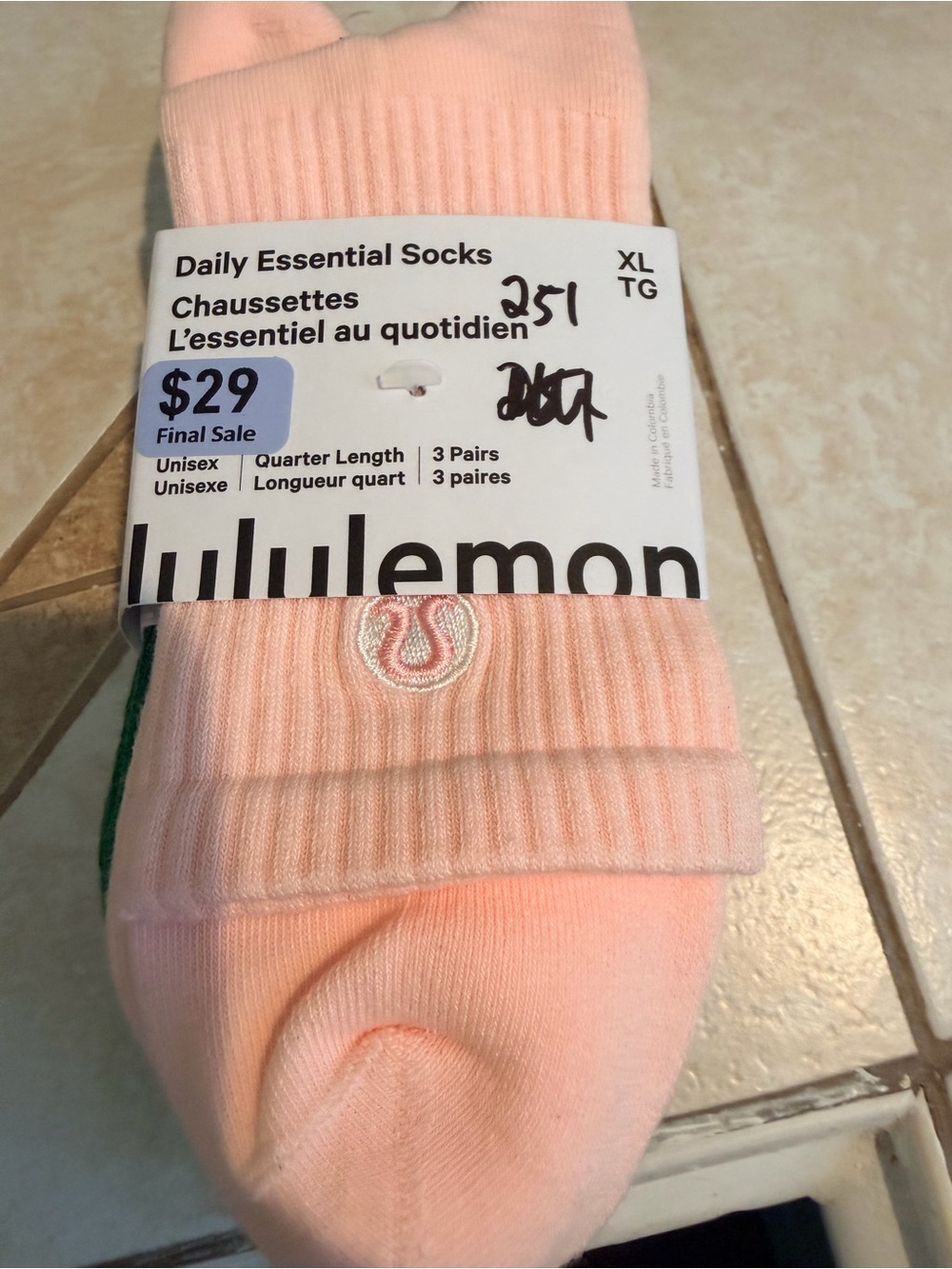 lululemon athletica Daily Essential Quarter-Length Socks (3 pack)